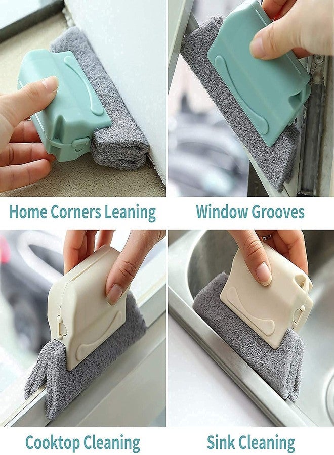 MIRARIYA Double Combo of Window Groove Frame Cleaning Brush& Dust Cleaning Brush for Window Slot Keyboard with Mini Dustpan Door Track Cleaning Tool for All Corners Edges Gaps(Multicolour- Pack of 2) - Image 2